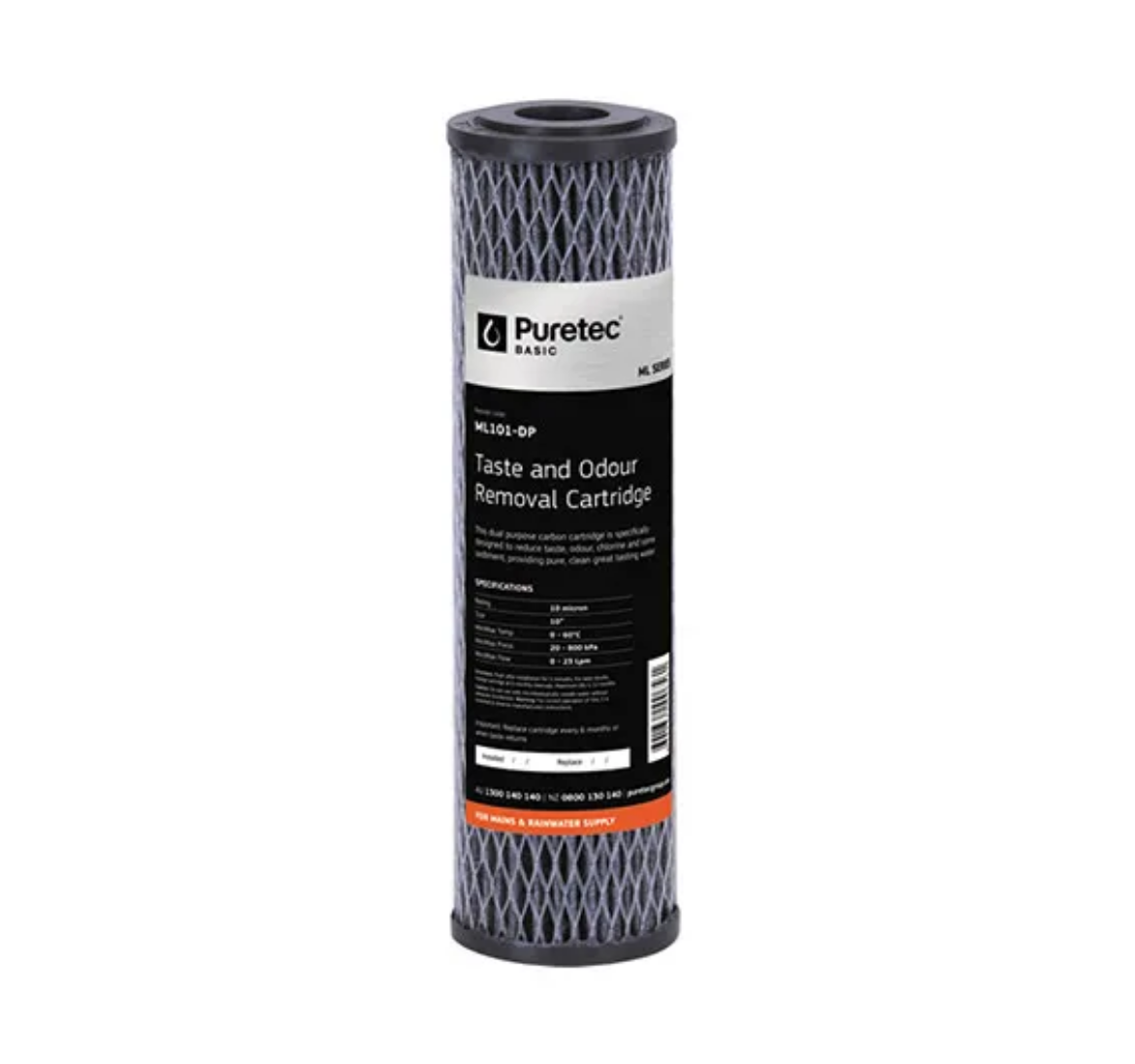Picture of Puretec 10 Micron Pleated Carbon & Sediment Cartridge 10" x 2.5" Std  ML101-DP