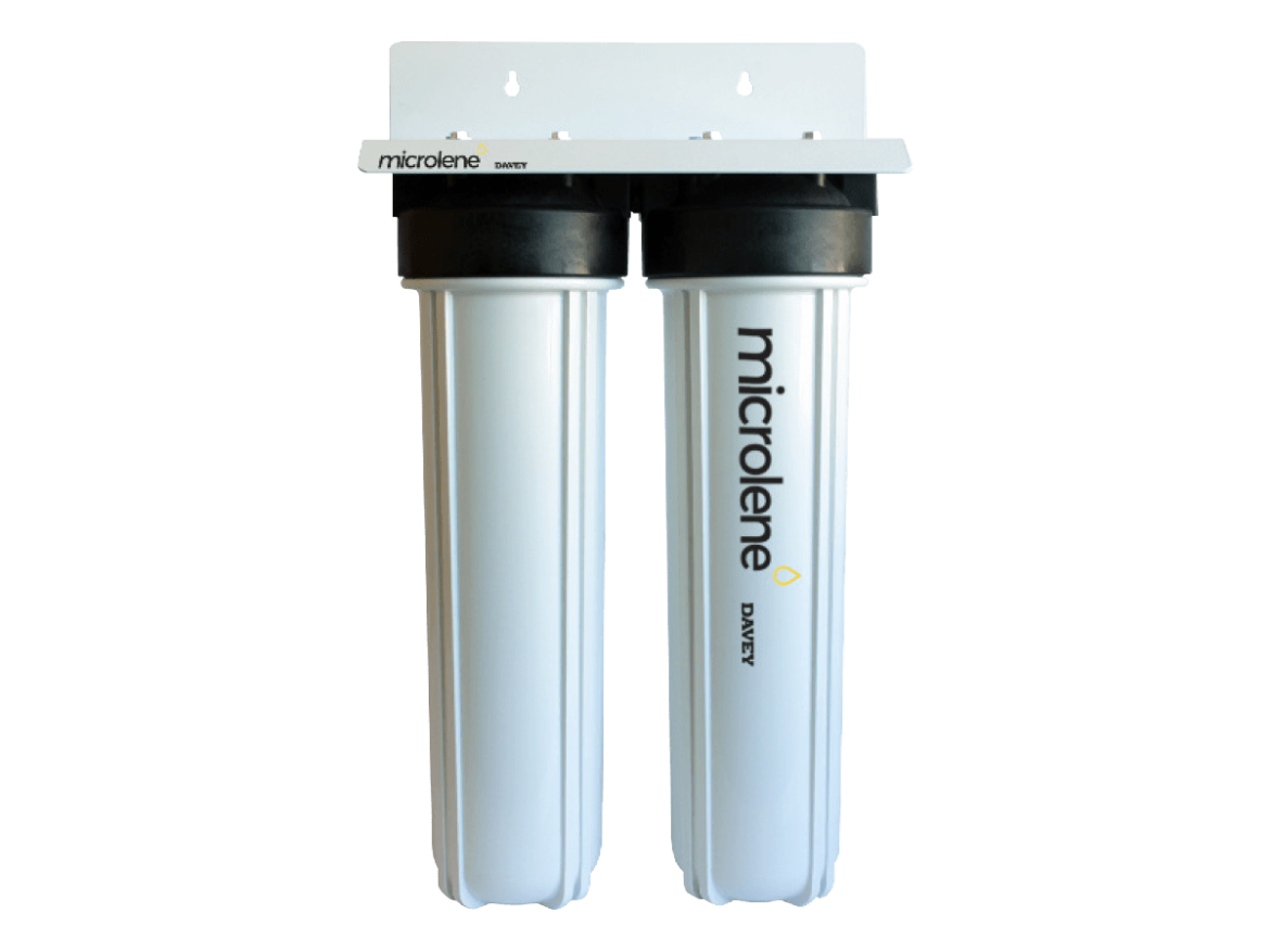 Picture of Davey Microlene Dual Filter Housing Pack 20" x 4.5" Jumbo - 1" Inlet/Outlet (No Filters) AS20J