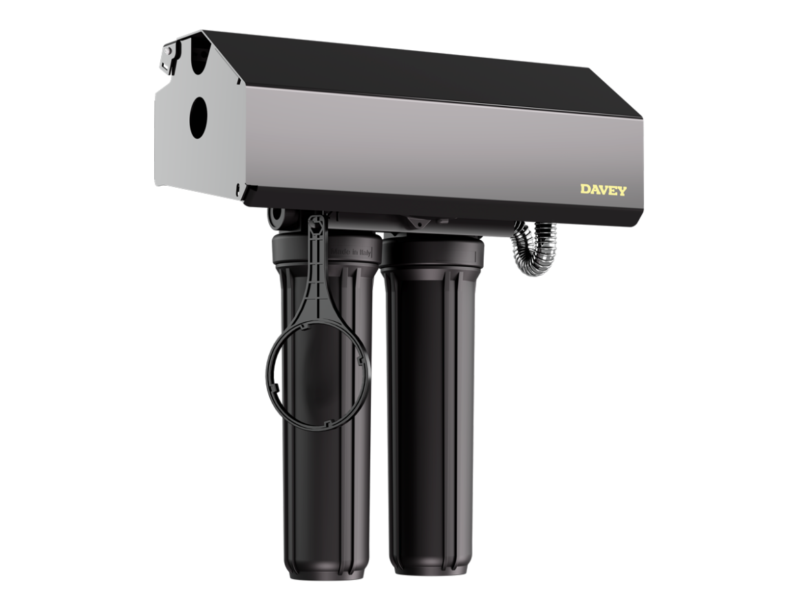 Picture of Davey AquaShield 3 stage UV Smart System with 20 Micron Pleated & 1 Micron PolySpun Cartridges & Cover